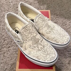 Vans Desert Skulls Marshmallow Slip-Ons